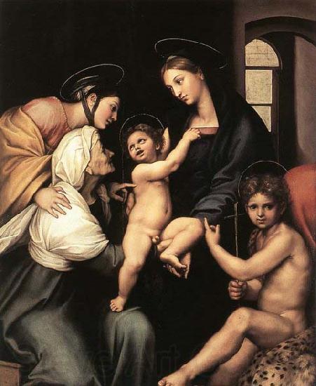 RAFFAELLO Sanzio Madonna dell'Impannata Norge oil painting art